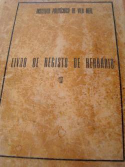 Um livro de registos do Herbário